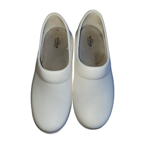 Crocs Neira White Clogs Nursing Shoes Professional‎ Size 9 - Picture 1 of 5